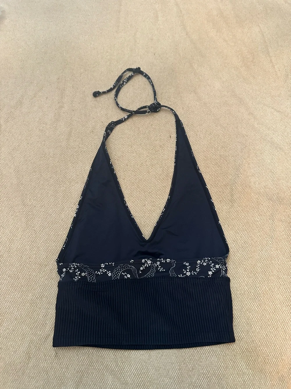 New! Frankie’s Bikinis Genevieve Ribbed Bandana Bikini Top Dixie 38979